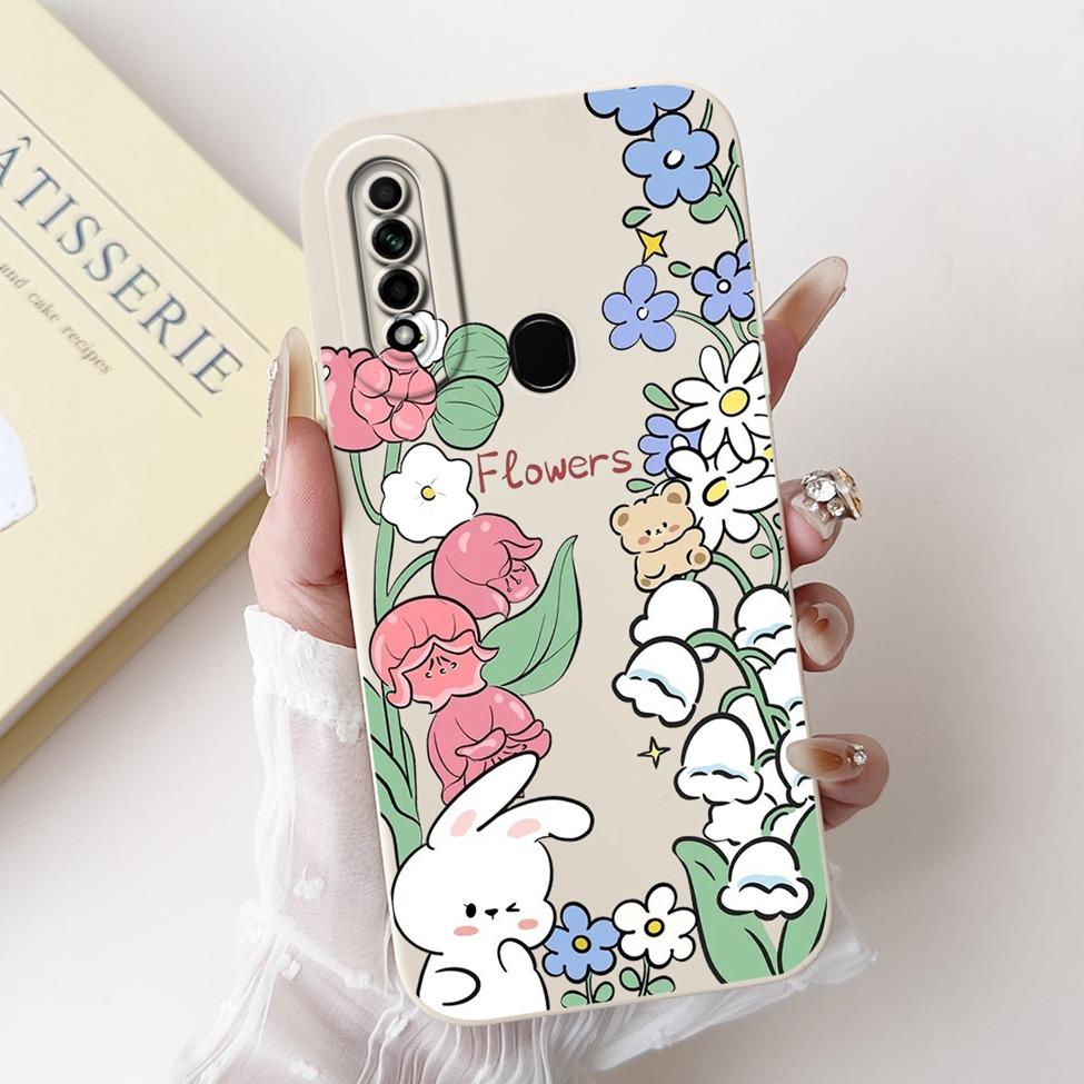 Casing For Oppo A31 2020 CPH2015 Case A8 PDBM00 Cute Cat Fashion Luxury Silicone Shockproof Phone Case For Oppo A8 Back Cover