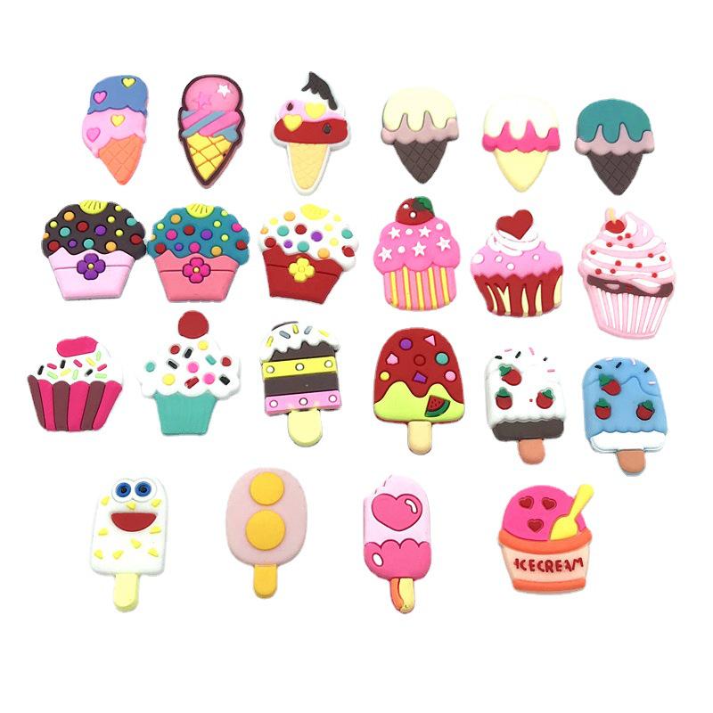Cartoon Ice Cream Keychain, Phone Case, Hair and Shoe Accessories, DIY Buckles, and Storage Box