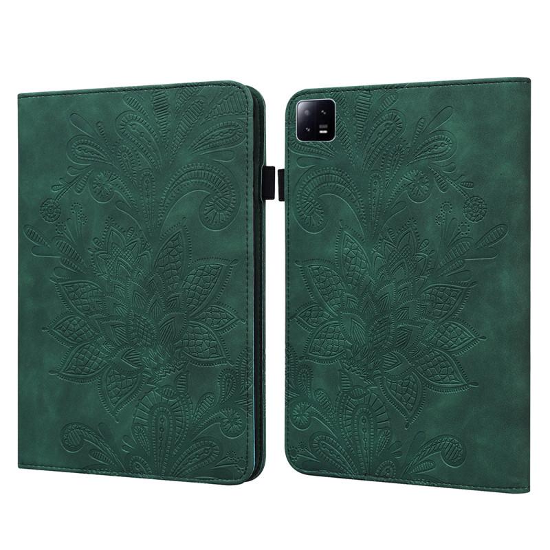 Tablet Case For Xiaomi Pad 6 Pro Case 11'' Vintage Flower Embossed Wallet Cover Funda For Xiaomi Mi Pad 6 /Mi Pad 6 Pro 2023 Case Coque
