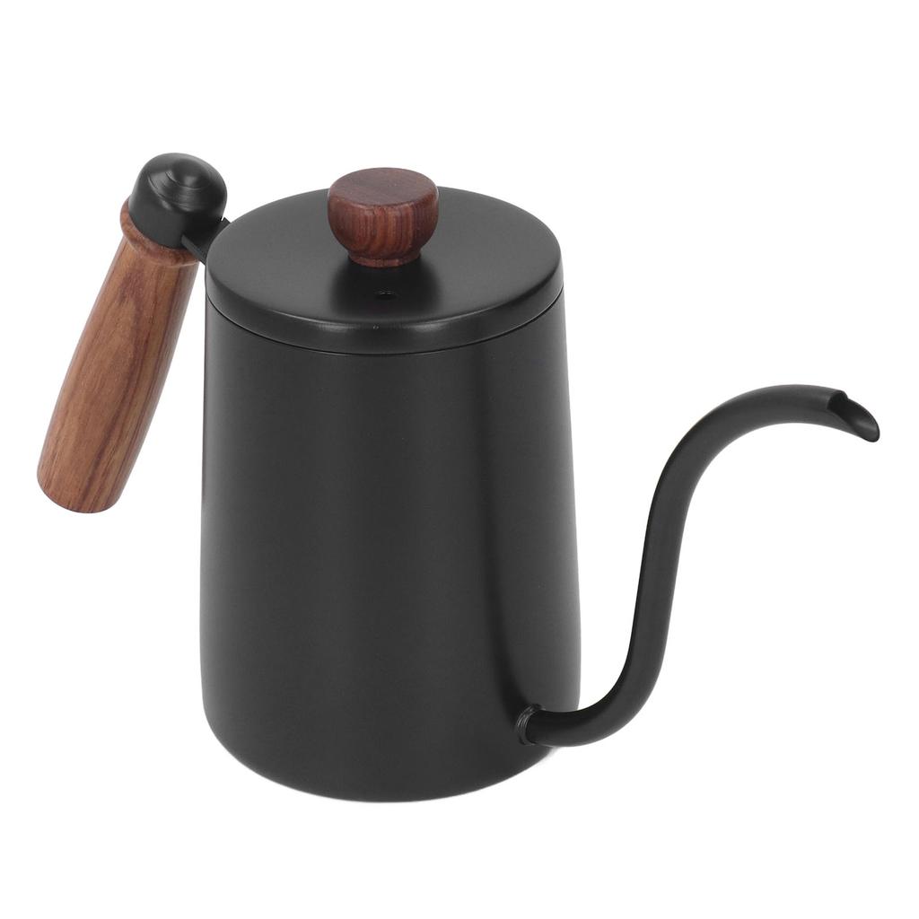 600ml 20oz Pour Over Coffee Kettle Pour Over Kettle Gooseneck Spout Coffee Tea Pot with Wood Handle