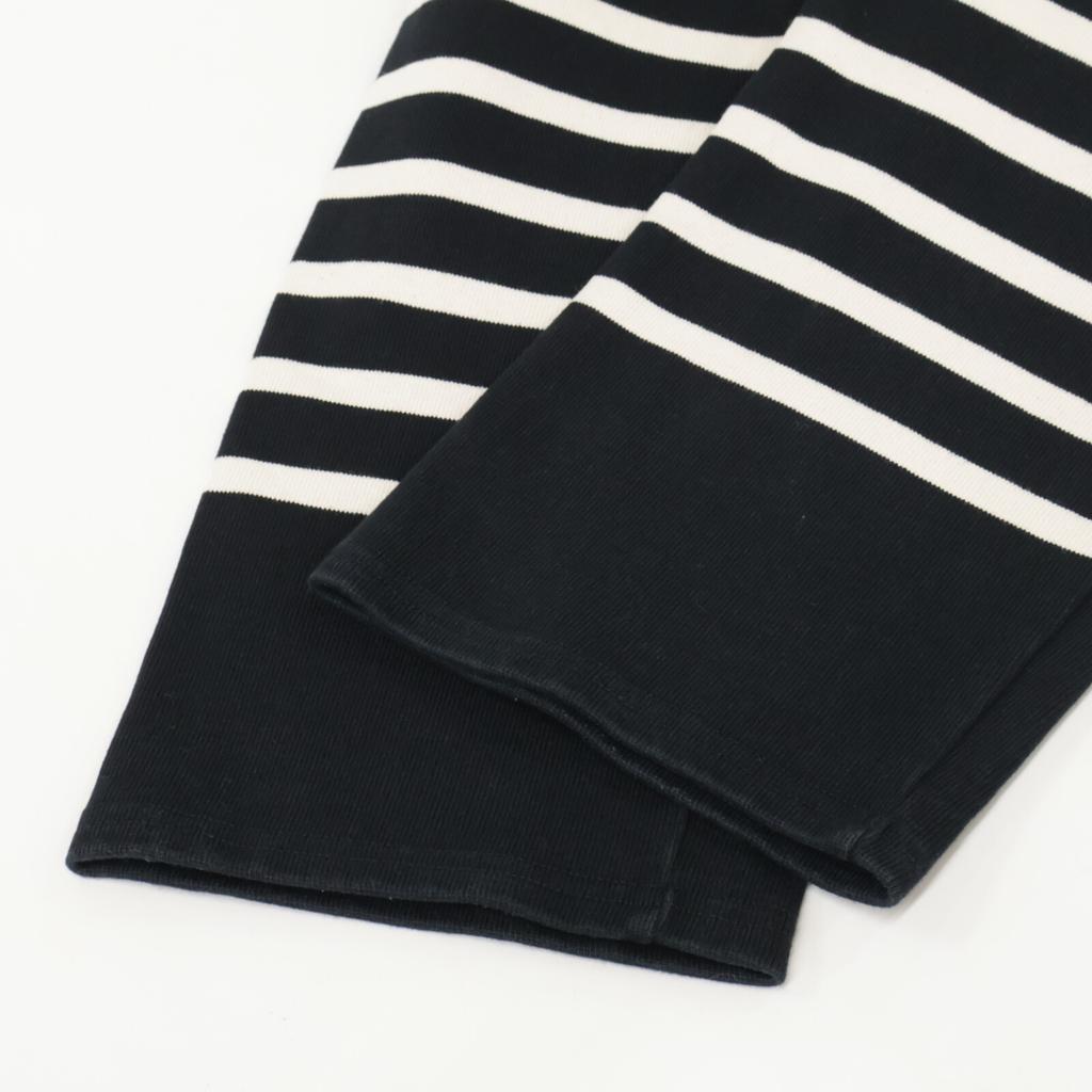 Le Minor ×REVERBERATExUR MARINIERE 25Stainless Steel Black Cotton Box Silhouette Border Collar Shirt Tops 3 Black X whiteUsed