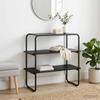 Console Table Black Oak 60 X 41 X 75 Cm Particleboard