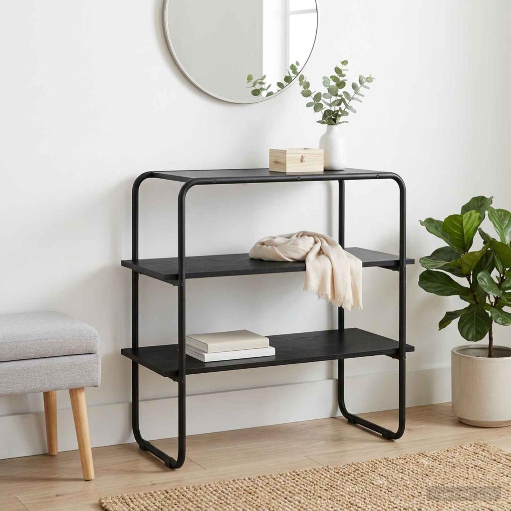 Console Table Black Oak 60 X 41 X 75 Cm Particleboard