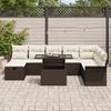 Ensemble de Canapé de Jardin vidaXL 9 Pièces avec Coussins en Rattan Poly Marron, Canapé de Jardin 2 Places vidaXL avec 3361027