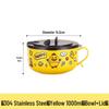 ZISIZ Little Yellow Duck 1000ml 304 Stainless Steel Instant Noodle Bowl