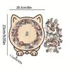 1PC Colored Cat Shaped Wooden Jigsaw Puzzle, Cats Shaped Wooden Puzzle, Unique Animal Shape Wood Puzzle, Creative Gifts for Cats Lovers, Home Decor