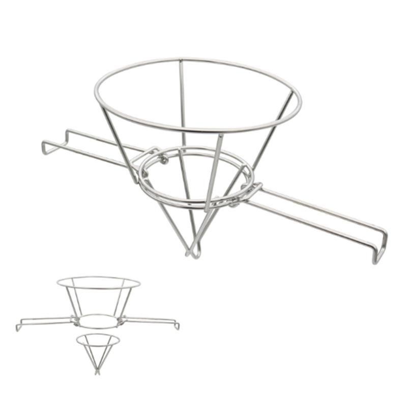 Professional Deep Fryers Oil Filter Cone Shape 304 Stainless Steel Fast Oil Separation Dishwasher Safe for Cooking