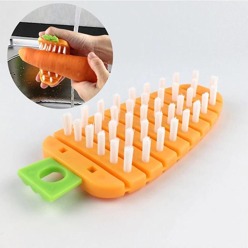 Vegetable Cleaning Tools Fruit Cleaning Brush Flexible Potato Carrot Cucumber Cleaning Brush Kitchen Cleaning Tools Accessories