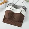 Thickened 4 Cm Chest Pad, Summer Ice Silk, Large U Back, Sling, Beautiful Back, Chest-wrapped Tube Top, No Steel Ring Backing, Underwear, Bra.