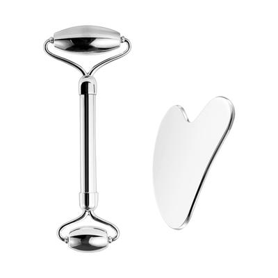 304 Edelstahl Gesichtsroller Metall Gua Sha Gesichts-Werkzeugset Gesichts-Körperbehandlung Lymphdrainage, Gesichtsspannung, Langlebig