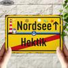 D Flat A Metal D Flat Sign And Plaque In German Nordsee Urlaub S X Cm Party Decoration Gift Idea for Colleagues And Friends