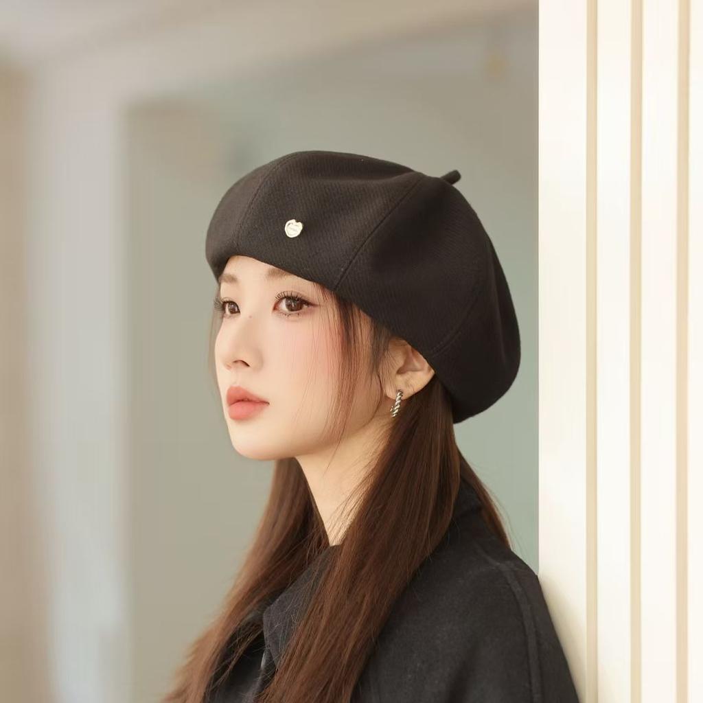 New Beret Women's Autumn and Winter Retro Star Anise Painter Hat