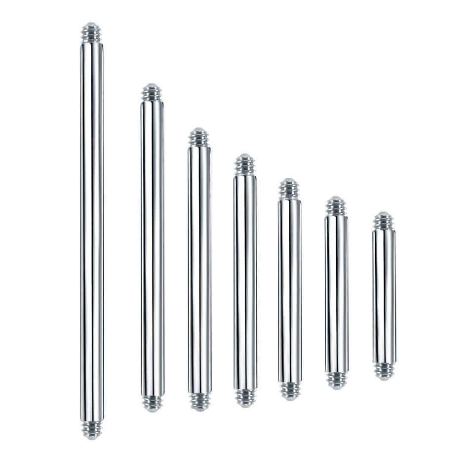 

100Pcs/lot Steel Earring Studs Barbell Nipple Labret Piercings Nose Eyebrow Ring Screw Ball Replacement Accessories Body Jewelry 1.2x6mm