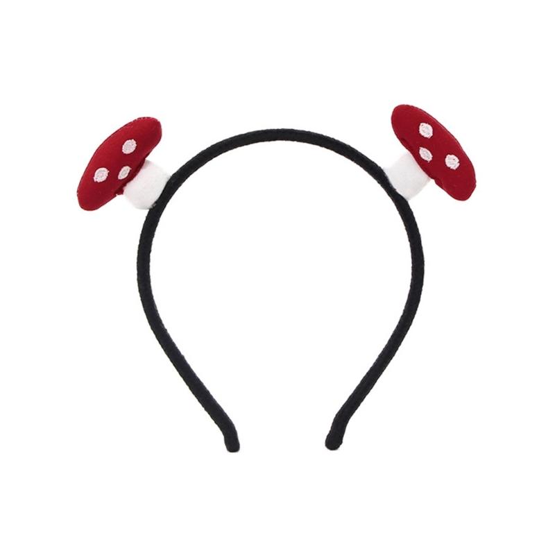 

Mushroom Shape Headbands for Woman Makeup Hairband for Spa Hair Hoop Camping Travel Hairband for Washing Face Makeup 1