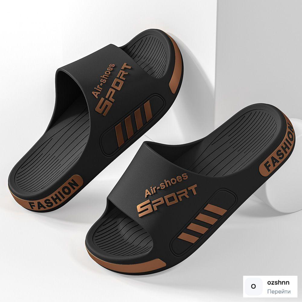 Men's Thick Sole Slip On Sandals Non Slip Beach Slippers Lightweight Comfortable Casual Outdoor Shower Slides
