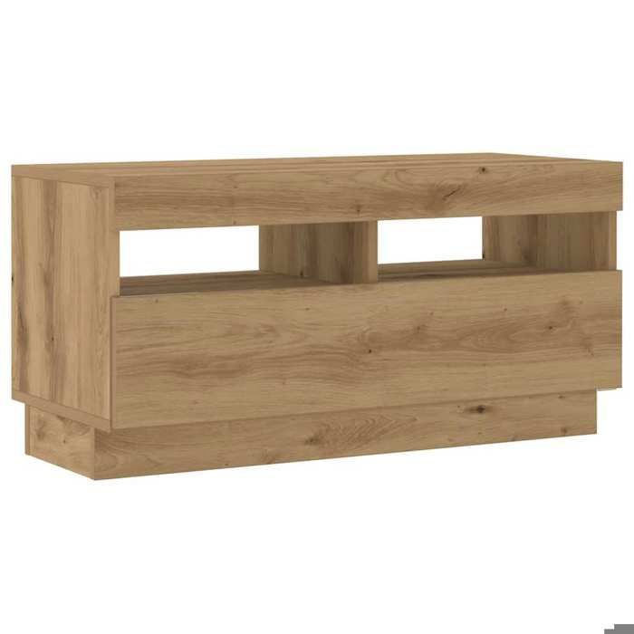 vidaXL Meuble TV avec lumières LED chêne artisanal bois d'ingénierie 3329168