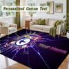 Crystal Velvet Square Rug Custom NameCardiff City Pattern Non Slip Home Floor Decor Rug