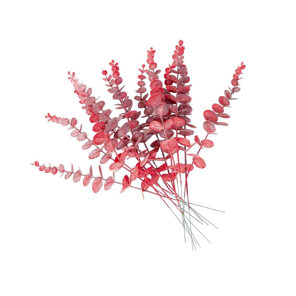 

20 шт./компл. искусственные свадебные цветы - растения для домашнего декора искусственные листья растений реалистичный вид eucalyptus