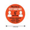 Abstand halten Boden Öffentlicher Raum Markierung für soziale Distanzierung Bodenaufkleber rutschfest