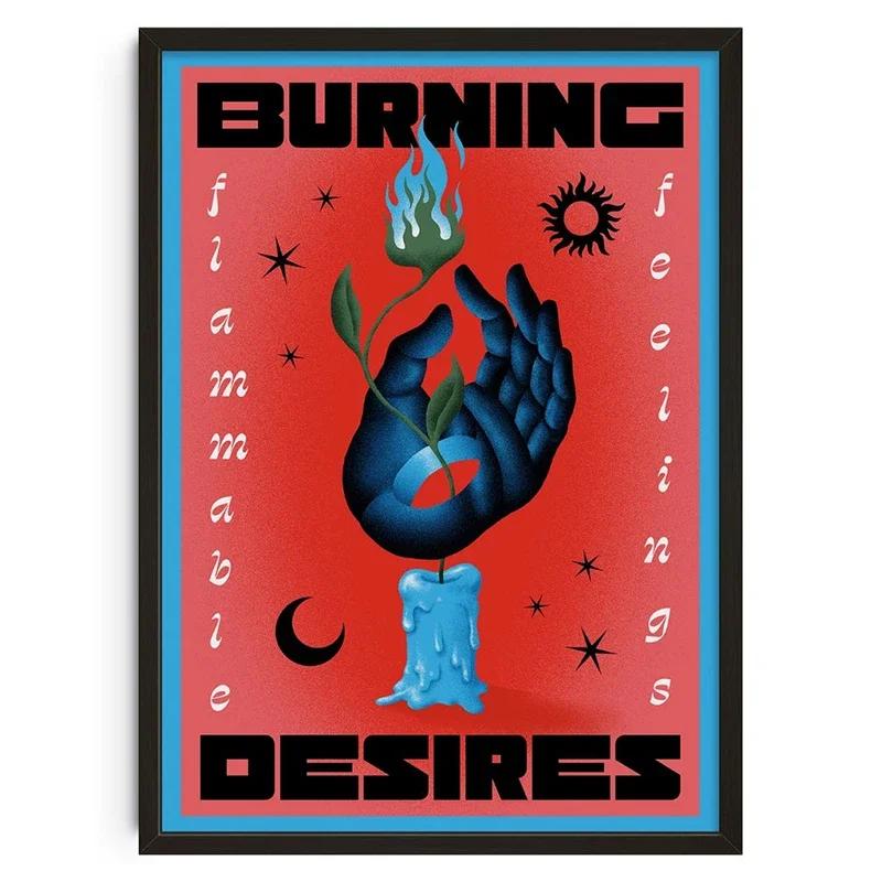 Vintage Classic Posters Retro Abstract Tin Signs Print Mid Century Wall Art Canvas Painting for Living Room Bedroom Home Decor