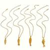 Modern Fish Stainless Steel Necklace with Polished Chain For Women Jewelry Gift Trendy Clavicle Accessory