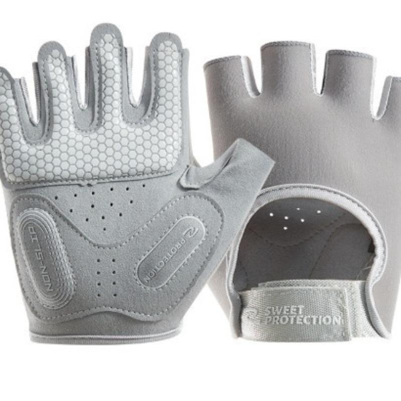 Männer und Frauen Outdoor-Sportarten Radhandschuhe Halbfinger Verschleißfest Rutschfest Verschleißfest Stoßdämpfende Handfläche Atmungsaktiv