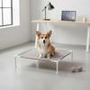 Elevated Pet Bed Sturdy Frame Machine Washable Dog Cat Bed Raised Pet Cot Lightweight Raised Dog Lounger Easy to Assemble