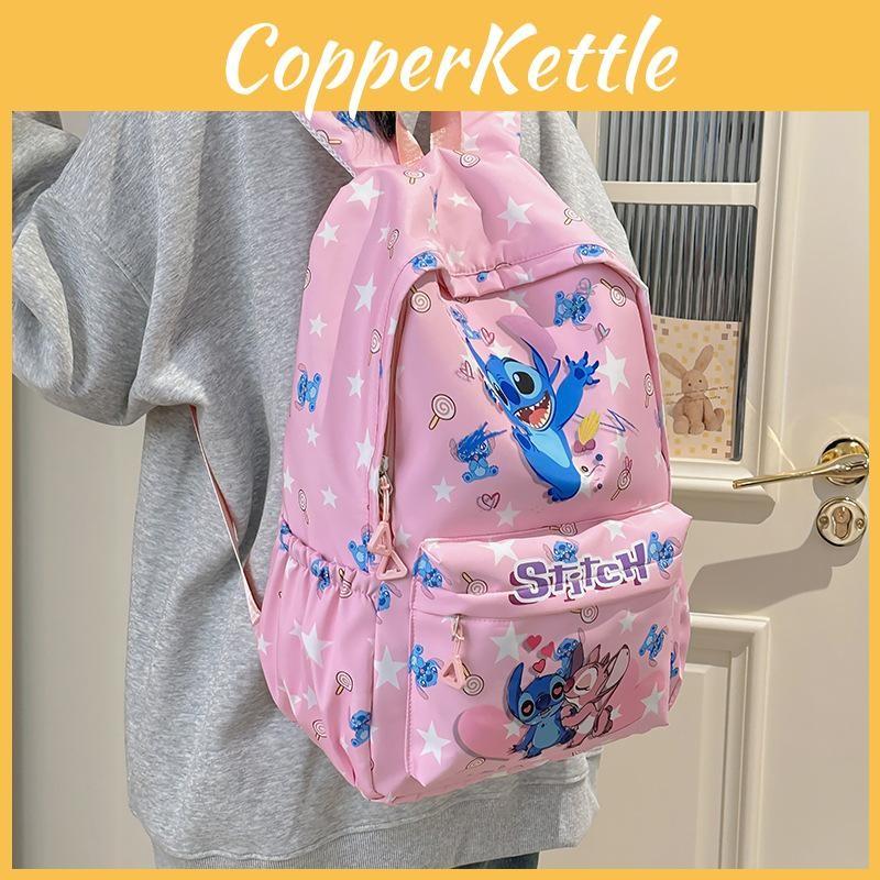 Cartoon Stitch Pattern Kids Backpack With Lightweight Nylon For Education School