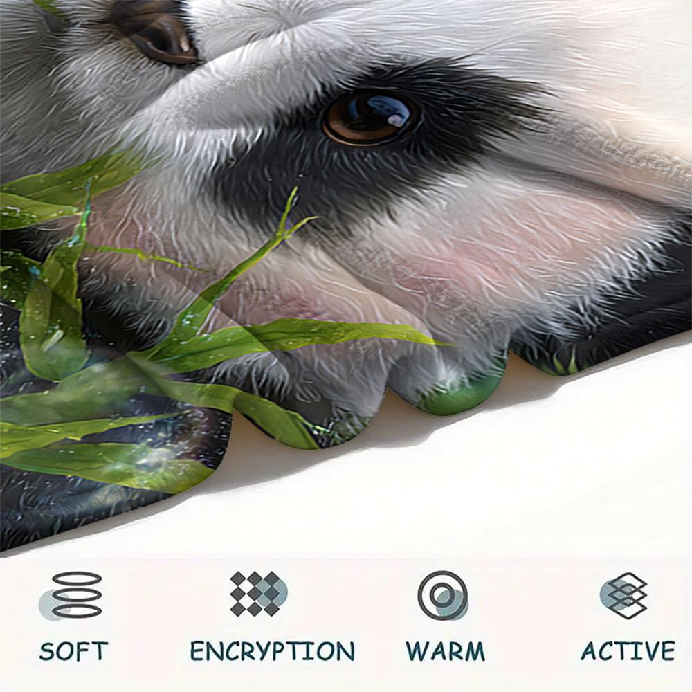 Panda Print Flannel Blanket, High quality Comfortable for All Seasons, Home Decor, Warmth and Comfort, Perfect for Christmas Gifts