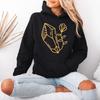 Floral Crystal Womens Hoodie Vintage Nature Lover Wildlife Birthday Gift