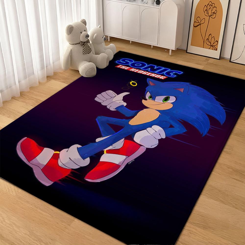 Sonic Hedgehog Carpet Bath Mat Fluffy Rug Soft Foot Mat Under Desk Mat Living Room Rug Pet Friendly