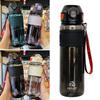 750ml/1000ml Large Capacity Summer Water Bottle With Sippy Handle Strap Drinking Kettle  Outdoors