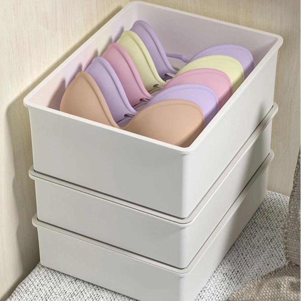 Stable Stacking Bra Drawer Organizer With Cover Socks Storage Box Compartment Organizer For Socks