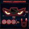 2pcs Solar Demon Eye LED Car Window Light, Wireless No Drill, Waterproof, Animated Devil LED Eyes Light for Car Windshield