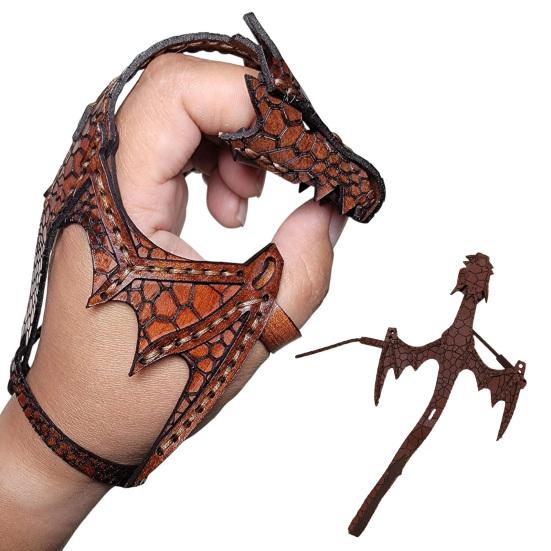 

Браслет из искусственной кожи с драконом, регулируемый водонепроницаемый мужской и женский браслет для косплея, винтажный браслет-манжета с летающим драконом, браслет на запястье