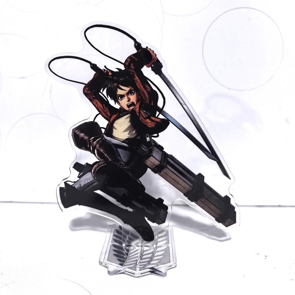 Attack on Titan Acrylic Standing Eren Mikasa Levi Erwin Armin Animation Action Figures Wolf Titan 16cm Miniature Playthings Decor Playthings For Kid