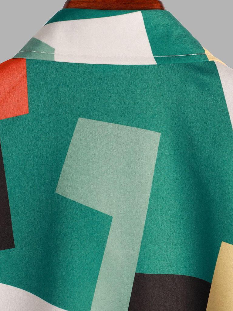 Men's Geometric Short Sleeve Casual Shirt - Summer 2022 Collection