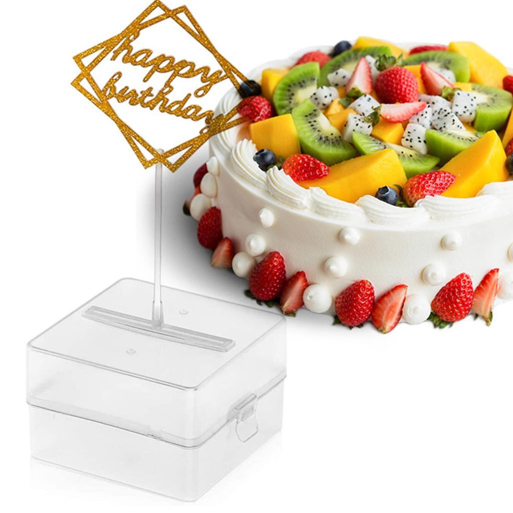 Torta Happy Birthday Cake Toppers Materiale Plastico Scatola Dispenser Torta Soldi