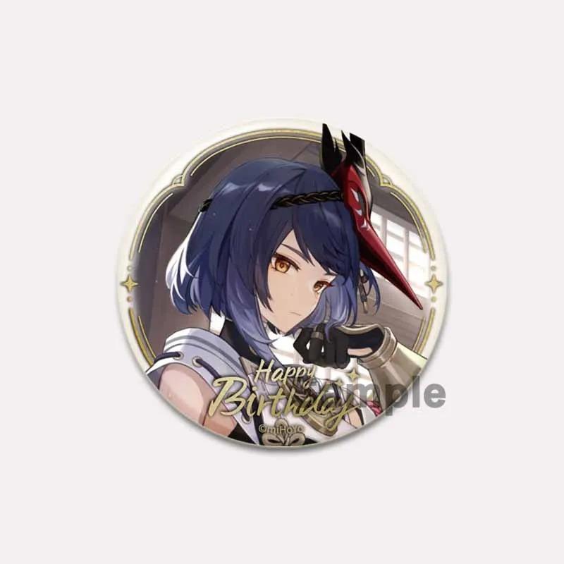 32/44/58mm Genshin Impact Tinplate Pin rotund desene animate Snap-in Brose pentru rucsac Cothes Accesorii Joc Anime Collection Badge Decorare