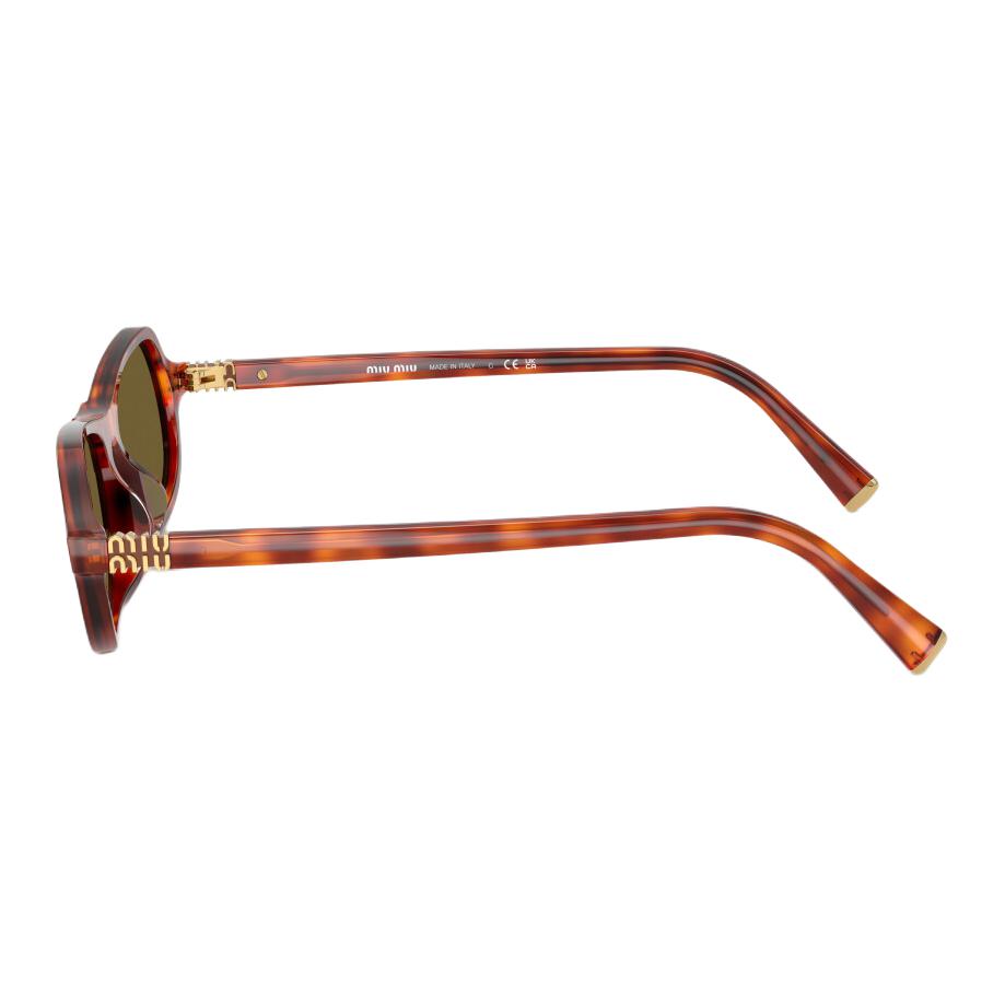 Miu Miu Elegant Brand Logo Acetate Irregular Frame Sunglasses Women sunglasses Havana Cognac MUB10SU11P09Z