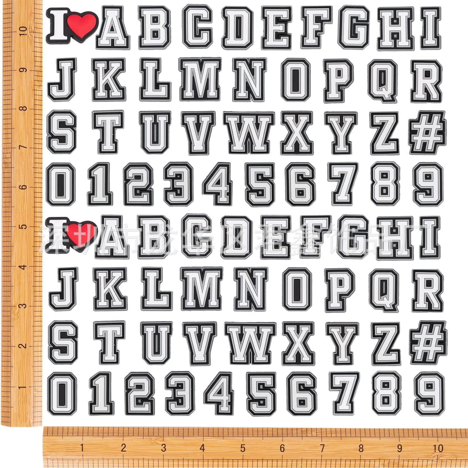 Красочные Светящиеся Буквенно-цифровые Застежки для Клогов для Мальчиков - Белые Декоративные Пластиковые Аксессуары для Обуви