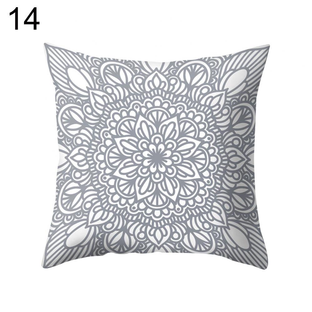 Cushion Cover Case Square Geometric Gray Throw Pillow Protector Bedding Articles