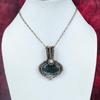 Labradorite Gemstone Pendant Copper Wire Wrap Jewelry Rainbow Moonstone Pendant
