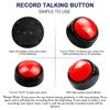 Answer Buzzer, Recording Toy Button with Sound and Quick Answer Button (Red+Black-M4)