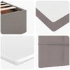 Ottoman Bed with Mattress Taupe 140x190 Cm Fabric