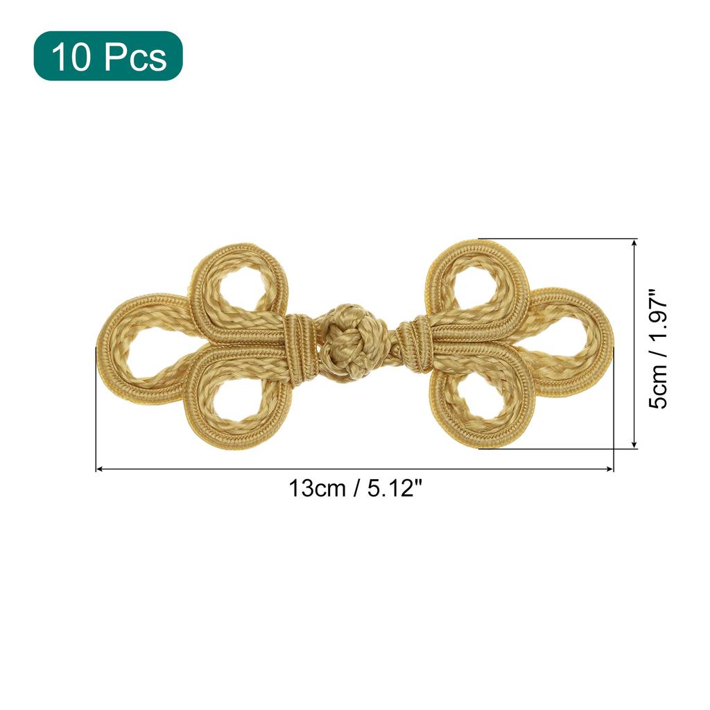 10 Pairs Chinese Knots Frog Buttons Closure Sewing Buttons Fasteners for DIY Sewing Coats Cloak Sweater Bridal Costume Outfit