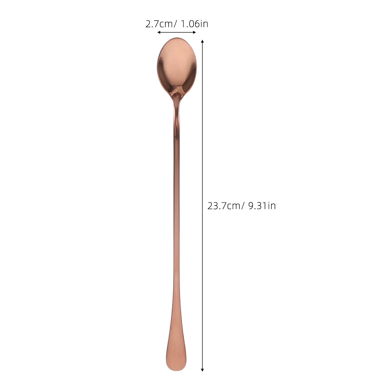 2pcs Stainless Steel Spoon Long Handle Bar Stirrer For Coffee Tea Cocktails Mixing Drink Home Bar Tools Metal Mixing