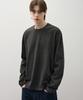 DRAW FIT Hail Cotton Crop Pigment Long Sleeve T-Shirt [Charcoal]