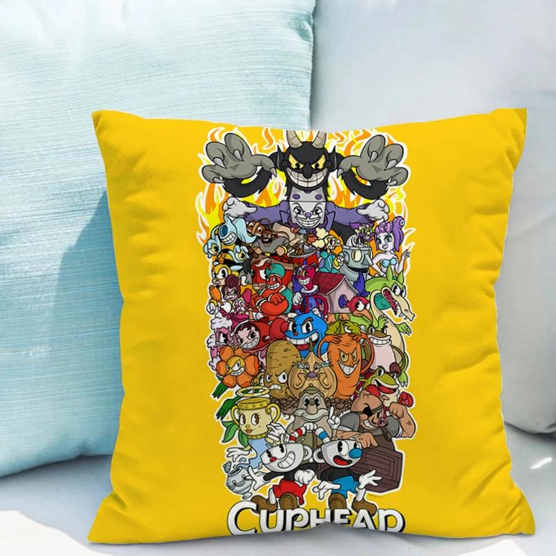 Cushion Covers 45x45 C-cuphead Ornamental Pillows for Living Room Pillowcase 40*40 Fall Decor Lounge Chairs Body Pillow Cover