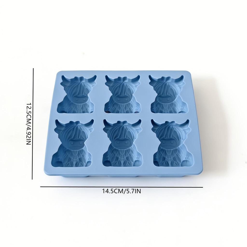 Moule à Glaçons Cube Vache des Highlands – Glaçons 3D Adorables, Parfait pour les Boissons, les Fêtes et les Cadeaux